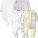 Gerber Baby Boys 4 Pack Sleep 'N Play Footie (0-3 Months, Sheep)