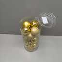 24ct Gold Christmas Ball - 2.36 Inch Shatterproof Christmas Tree Decoration Ornaments Hanging Ball for Xmas Tree, Holiday, Wedding, Party