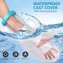 UpGoing Cast Covers for Shower Arm Adult Waterproof Cast Cover Shower Protector Bag for Wound Arm, Hands, Wrists, Elbow, Finger to Keep Wounds Dry, Reusable Durable