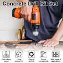 20Pcs Concrete Drill Bit Set 5mm Alloy Masonry Drill Bit Set Stable Carbide Tipped Tile Drill Bit Cross Head 1/4 Hex Shank Drilling Hole Bit for Concrete Cement Brick Wood (2 Set,3/16'' 5mm,20pcs)