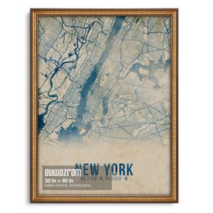 euwazram 30x40 Classic Gold Picture Frame - Single Frame, 30 x 40 Ornate Vintage Poster Frame for Wall Decor & Gallery Walls