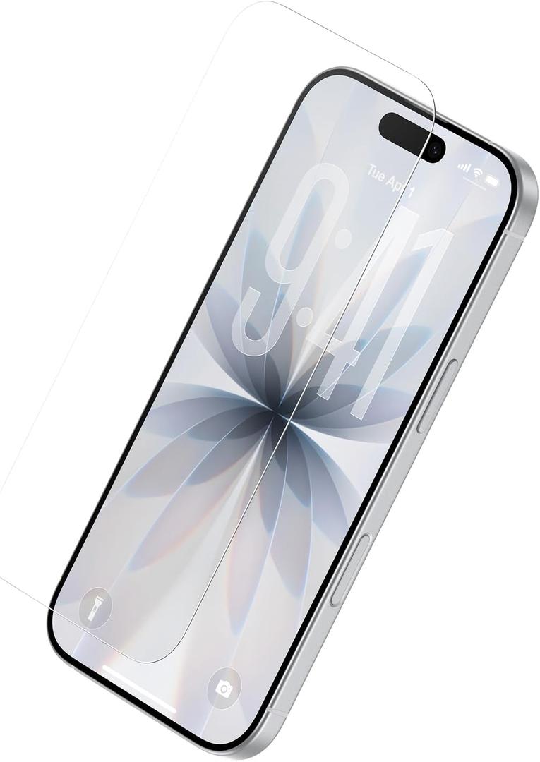 Belkin ScreenForce UltraGlass 2 Screen Protector for iPhone 17/16 Pro, 25X Stronger Glass, Scratch-Resistant & Impact Protection, Easy Align Tray for Bubble-Free Application, Made with Recycled Glass