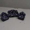 1 12 Scale Doll House Furnitures 3pc Sofa Miniature Dollhouse Toy Parlor Bedroom Decoration AccessoriesBlue-White Flower Sofa
