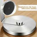 YIGII Paper Towel Holder Countertop with Anti Slip Weighted Base, Freestanding Stainless Steel Paper Roll Stand for Kitchen, Easy One-Handed Tear, Silver