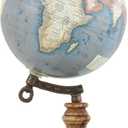 Deco 79 Plastic Globe with Wood Base, 5" x 5" x 10", Brown