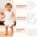 Durio Baby Bloomers for Toddler Girls Newborn Diaper Covers for Girls Cute Cotton Baby Girl Shorts (3-9 Months)