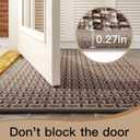 YDKGL Door Mat 24"x35", Dirt Resistant and Absorbent, Non-Slip Rubber Backing Floor Mats, Easy Clean Low-Profile Doormat for Entryway, Front Door, Inside Entrance, Brown