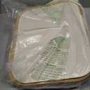 LONBET Laundry Basket with Lid, Made from Breathable Fabric | Aesthetic Clothes Hampers for Laundry with Side Handles & Sturdy Bamboo Frame (40 Gallons - Double, Beige)