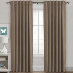 H.VERSAILTEX Blackout Curtains Thermal Insulated Window Treatment Panels Room Darkening Blackout Drapes for Living Room Back Tab/Rod Pocket Bedroom Draperies (2 Panels, Macchiato, 52 x 84 Inch)