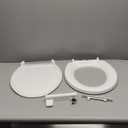 KOHLER 4639-RL-0 Cachet ReadyLatch Round-Front Toilet Seat, Quiet-Close Lid, Contoured Seat, Grip-Tight Bumpers and Installation Hardware, White