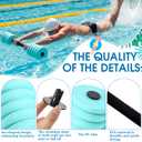 Soulchen 3 Pack Long Aquatic Exercise Dumbbells Pool Exercise Equipment Eva Foam Water Aerobics Equipment With High Density For Weight Loss Water Sport Fitness Tool(Pink, Blue, Teal,Size: Small)