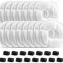 30 Pcs Cat Water Fountain Filter, 15 Pack Replacement Filters & 15 Pack Pre-Filter Sponges Fit for Veken 67oz, 95oz, 135oz & 118oz MIUZZY Pet Dog Water Dispenser
