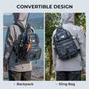 KastKing BaitSpace Fishing Sling Bag, Fishing Backpack with Rod & Beverage Holder, Tackle Bag for Fishing Gear