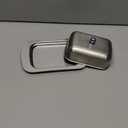 CHICIRIS Stainless Steel Butter Dish with Lid Handle Cover Design, Dessert Bowl Cheese Bread Box Perfect for East/West Butter