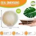 Raj Disposable Palm Leaf Bowls (100 Count, 4" Bowls) Strong Bowl Like Bamboo Party Bowl - Decorative Compostable Tableware for Lunch, Dinner, Birthday, Outdoor, BBQ, Picnic, Parties