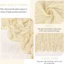 12 Pack 120 Inch Beige Cheesecloth Table Runner Boho Rustic Gauze Sheer Romantic 10 FT Long Cheese Cloth Table Runner for Bridal Baby Shower Wedding Party Birthday Holiday Home Easter Decor