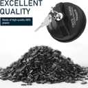 1 PC Car Locking Gas Cap, ABS Plastic Car Fuel Tank Cap Replacement, Lock Fuel Cap with 2 Keys, Compatible with Dodge, Jeep, Chrysler, Ram, OEM 05278655AB, 5278655ab (Black)