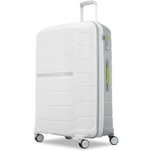 Samsonite Freeform 28-Inch Large Luggage with Dual 360 Spinner Wheels - Checked Suitcase - TSA Lock, Airline-Approved - Lightweight Durable Polypropylene Expandable Hardshell - White/Grey