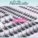 Short Lash Clusters Natural Wispy 8-12MM Eyelash Clusters Eyelash Extension Kit CD-Curly Individual Lashes Kit DIY Lash Extension at Home Long-lasting Effect by Newcally