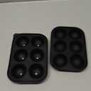 6-Cavity Round Ice Cube Tray Durable Silicone Mold for Perfectly Round Ice Cubes, Ideal for Cocktails, Whiskey, and Beverages Black, 2 pack