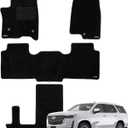WENNEBIRD Superior Carpet Floor Mats for 2021-2026 Cadillac Escalade 7 Seats (Not for 8 Seats & ESV), 0.6-Inch Ultra-Thick, Noise-Reducing, All-Weather Waterproof Anti-Slip – 4-Pc Set