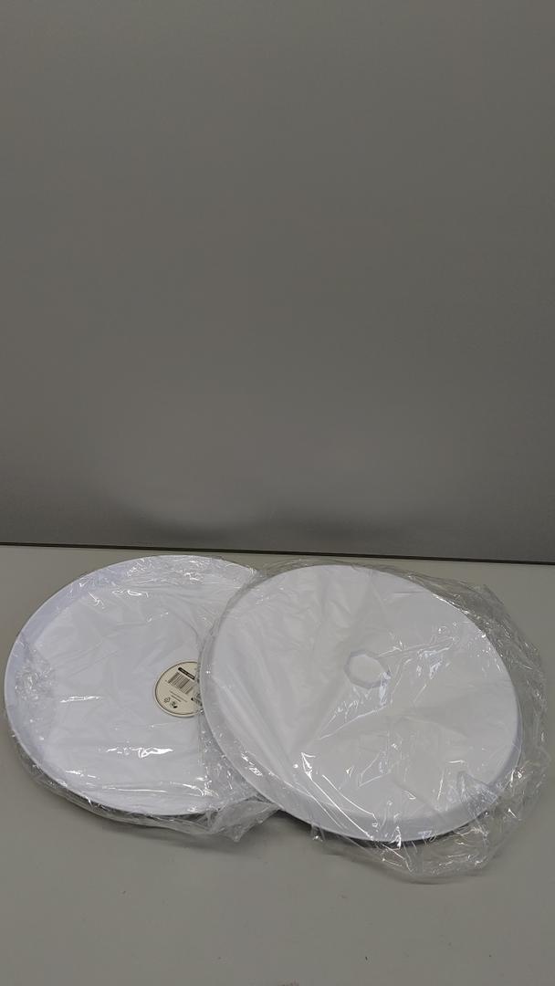 Kaya White Plastic Medium Round Cake Stands (11.6") 1 PC - Chic & Disposable Table Display, Perfect for Weddings, Birthdays, Baby Showers, & More