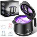 Dental Ultrasonic Retainer Cleaner Machine: Dental Cleaning Pod for Denture/Mouth Guard/Aligner/Night Guard/Braces/Toothbrush Heads/Jewelry - 45kHz Retainer Cleaner with Digital Timer & 200ML