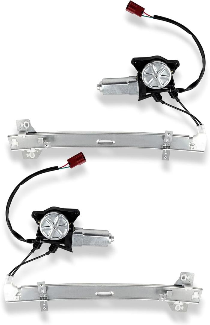SCITOO Rear Left Driver Side and Rear Right Passenger Side Power Window Regulator With Motor Replacement for 1990-1993 for Honda for Accord