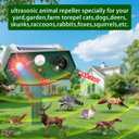 2026 Sonic Fortress Pro Deer Repellent Devices, Racoon Repellent Outdoor Squirrel Fortress Pro IP65 Animal Repeller Cat Deterrent with Motion Sensor&Light to Scare Bear Dog Out of Garden Yard(4Pack)