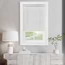 Cordless Light Filtering Mini Blind - 33 Inch Width, 64 Inch Length, 1" Slat Size - Pearl White - Cordless GII Morningstar Horizontal Windows Blinds for Interior by Achim Home Decor