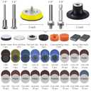 278 Pack 2 inch Sanding Discs Pad Variety Kit with 1/8" & 1/4" Shank Backing Plate for Drill Grinder Rotary Tools Die Grinder Accessories, Sanding Pads Include 36-3000 Grit