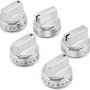 atgestore WB03X24818 222D5786P010 Gas Stove Knob Replacement for GE Stove Parts KIP 5G92 Burner Knobs GE Range Oven Parts Plastic Surface Burner Control Knob Range Cooktop Knobs 5 Pcs