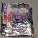 25pcs Neon Glow Party Photo Booth Props with Let's Glow Inflatable Selfie Photo Booth Frame - Funny Neon Selfie Props for Dark Black Light Birthday Party Decoration Supplies