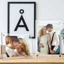 10 Clear Acrylic Picture Frames - Double Sided, Freestanding Floating Frames for Bedroom, Living Room, Home Office - 6 x 4 Inch