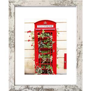 SESEAT 16x20 Picture Frames Distressed White, Display Pictures 11x14 with Mat or 16x20 without Mat, Photo Frames Wall Gallery, 1 Pack