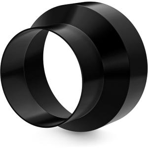 6 to 4 Duct Reducer, Hon&Guan Duct Reducer Increaser 6 to 4 Reducer for 4/6 Inch Ducting HVAC Ventilation System-Black.