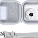 Lebakort Storage Case Compatible with Fujifilm Instax Mini 12/11 Instant Camera (Ice White Case)