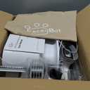 Pet Grooming Vacuum for Dogs & Cats, 12kPa Strong Suction, 50dB Quiet, 2L Dust Cup, 5-in-1 Grooming Kit with Ceramic Clippers, 6 Guide Combs, Vacuum for Shedding & Long-Haired Breeds (White (Orange Handle))