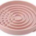 Evenco Slow Feeder Dog Bowls, Slowdown Bowl - Puzzle Silicone Dog Feeding Bowls with Suction Cups, Innovative Lick Mat, Healthy Eating, Dishwasher Microwave Safe, Mealtime Challenge, 7.5" x 1.3"Pink