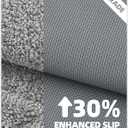 Color&Geomety Grey Bathroom Rugs, Ultra Soft Plush Bathroom Mat Super Absorbent Microfiber Fabric, 17"x30", Washable, Non Slip Bath mats for Outside Shower, Tub, Home Decor (1'5" x 2'6" (Rectangular))