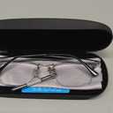 Progressive Multifocus Reading Glasses Half Frame Transition Presbyopic Eyewear Blue Light Blocking Computer Readers (2.0x, Black Silver)