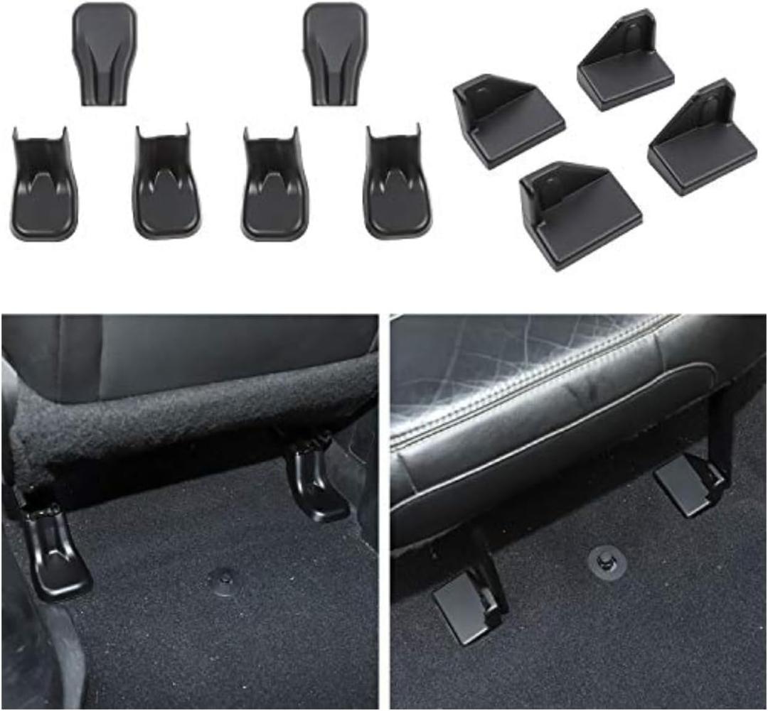 Voodonala for Jeep JL Front & Rear Seat Screw Protector Cover Trim for 2018-2024 Jeep Wrangler JL JLU Gladiator JT Interior Accessories, ABS Black 10pcs