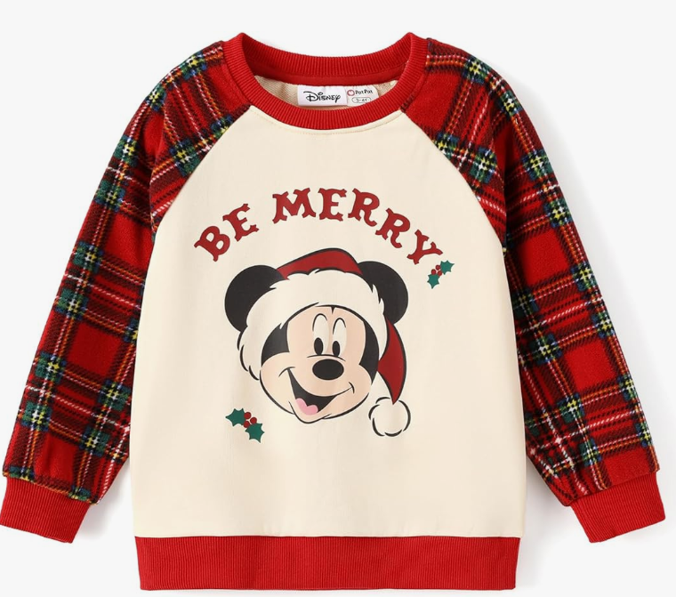 Disney Mickey print long sleeve winter Christmas For Men's XL