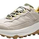 NORTIV 8 Women's Waterproof Hiking Shoes with Arch Support Outdoors Leather Walking Trekking Camping Tennis Workout Cross Training Sneakers Wicklow (Brown/White)