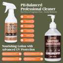 LISRUX Leather Cleaner and Conditioner Kit-2×18oz, Leather Cleaner for Car Seats, Furniture, Couches, Shoes & Boots, pH-Balanced, Restores & Protects All Leather For Natural, Synthetic, Faux, Pleather