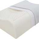 High-Profile Nature Latex Foam Pillow,Slightly Soft for Cervical SupportThick Cervical Neck Contour Pillow for Stomach/Side/Back Sleepersfor Wide Shouldered People (23.6"15.7"4.5"/5.3")
