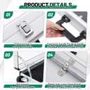 Aluminum Trade Show Display Case 34in x 22in x 20in Portable Laptop Case Foldable Locking Card Display Shelves Stand for Sports Cards Jewelry Collectible Cards Handicrafts