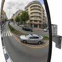 Convex Traffic Mirror, 32" Outdoor Driveway Security Mirror, Blind Spot Safety Mirrors with Adjustable Fixing Bracket Mount, Curved Extends View Street Mirrors for Garage,Corner,Warehouses,Stores