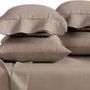 Bare Home Microfiber Bulk Pillow Cases - Standard/Queen Size Set of 4 - Cooling Pillowcases - Double Brushed - Taupe Pillowcases 4 Pack - Easy Care (Standard - 4 Pack, Taupe)