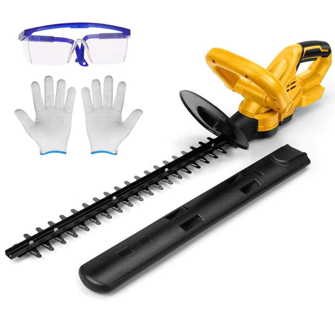 IRONFIST Cordless Hedge Trimmer, Compatible with DEWALT 20V MAX Batteries, 20" Brushless Electric Hedge Cutter, Lightweight & Portable for Hedges, Shrubs and Bushes (Battery Not Included)